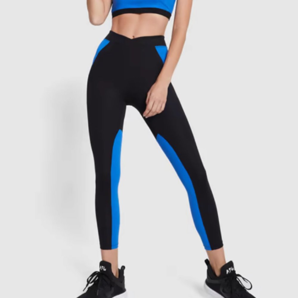 *EUC* Goop Year Of Ours Motosport Leggings - Blue Black - Size M